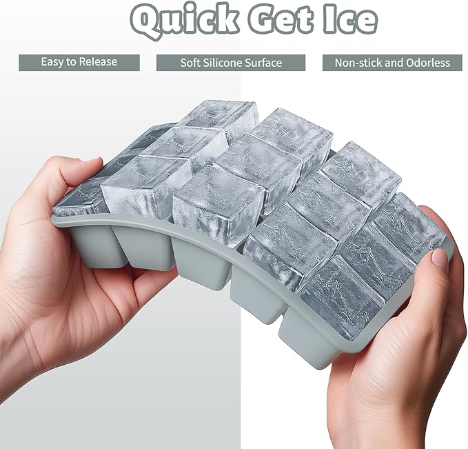 Silicone Ice Cube Tray 3 Pack