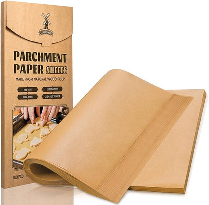 Hiware 200 PCS Parchment Paper Baking Sheets 9x13 IN, Precut Non-Stick