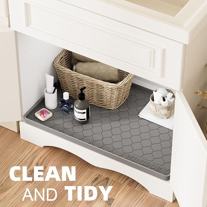 Winisok Silicone Under Sink Mat 34" x 22", kitchen Essentials and Gadgets