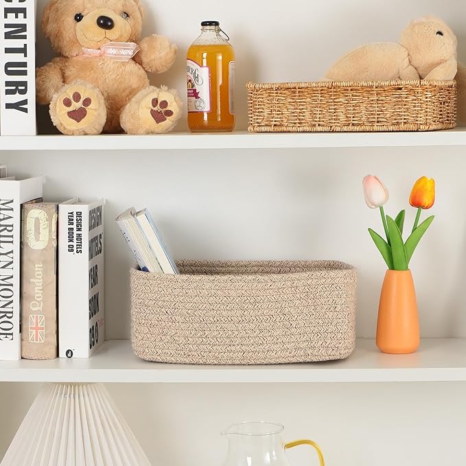 MiniArk Small Storage Baskets for Organizing | Closet Organizer Bins | Shelf