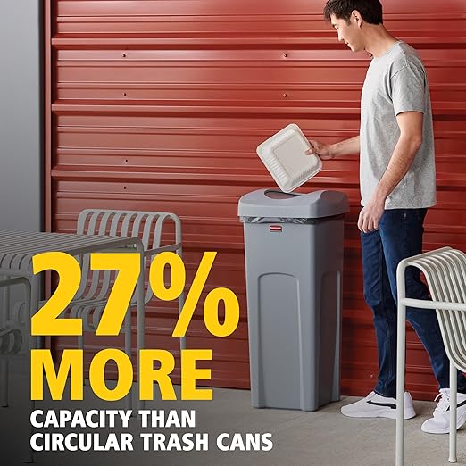 Rubbermaid Commercial Products Square Trash/Garbage Container