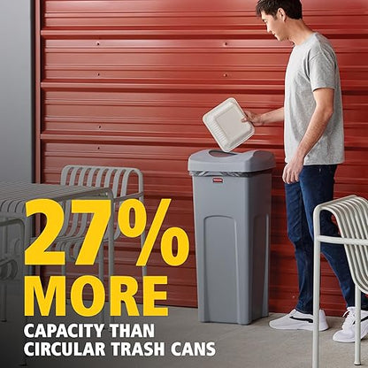 Rubbermaid Commercial Products Square Trash/Garbage Container