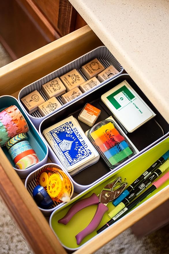 Three by Three Seattle 5 Piece Metal Organizer Tray Set