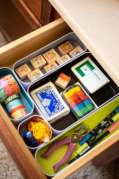 Three by Three Seattle 5 Piece Metal Organizer Tray Set
