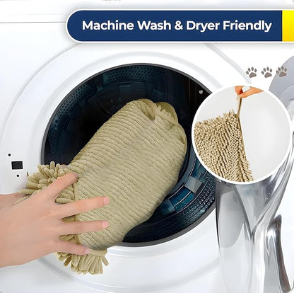Muddy Mat Doggy Dryer, Highly Absorbent Microfiber Washable Dog Shammy Quick