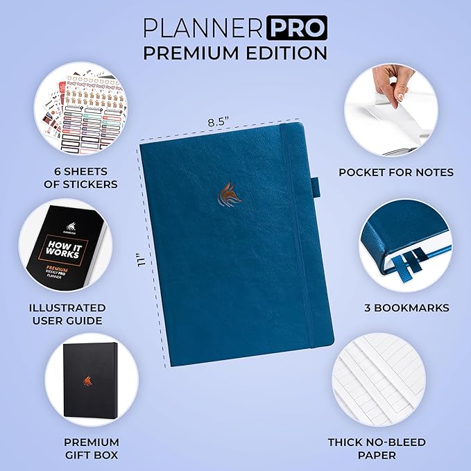 Clever Fox Planner Pro Premium – Luxurious Weekly & Monthly Planner
