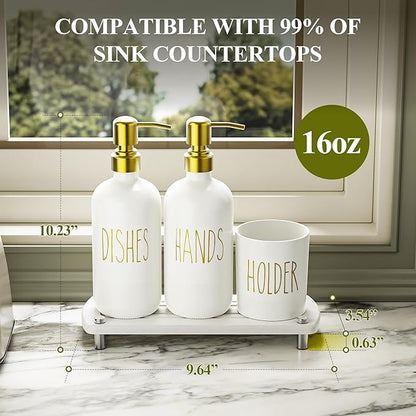 Cisily Kitchen Soap Dispenser Set Comes