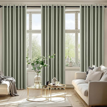 MIULEE Sage Green Blackout Curtains