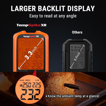 TempPro TempSpike 2000FT Wireless Meat Thermometer Digital