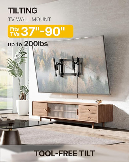 monTEK Heavy Duty Tilting TV Wall Mount Barckt