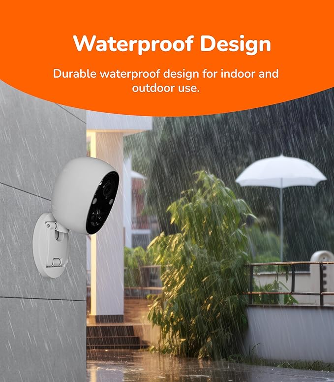 Sensforge 2.5K Solar Powered Outdoor Battery Camera, Smart AI Detection