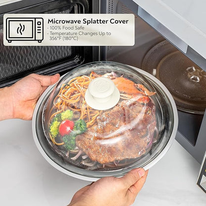 OEC Lighter Weight Tempered Glass Microwave Splatter Cover
