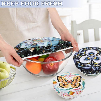 5-Size Reusable Beeswax Bowl Covers
