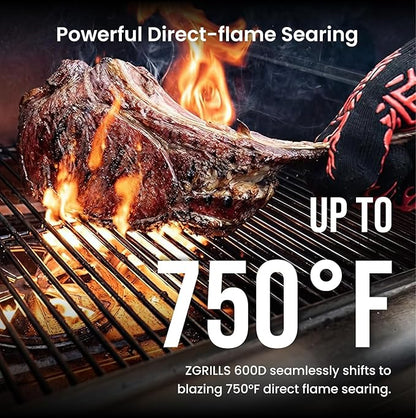 Z GRILLS 8-in-1 Outdoor BBQ Grill with PID 2.1 Controller, Wood Pellet Smoker, Auto Temperature Control, Huge Storage Cabinet Side Shelf with Tool Hooks, 572 sq in Cooking Area for Camping Party