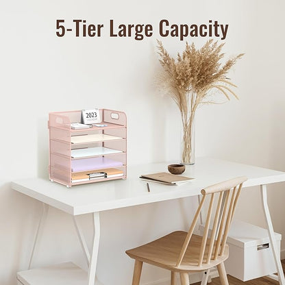 Supeasy 5 Trays Paper Organizer Letter Tray