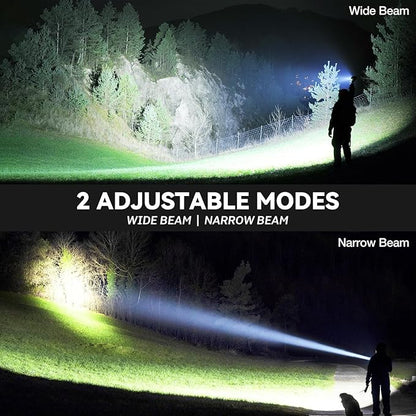 Flashlight Rechargeable 99,000 High Lumen - 2 Pack LED Flash Light with COB, 7 Modes Powerful Handheld Flashlight for Home, Camping (2)