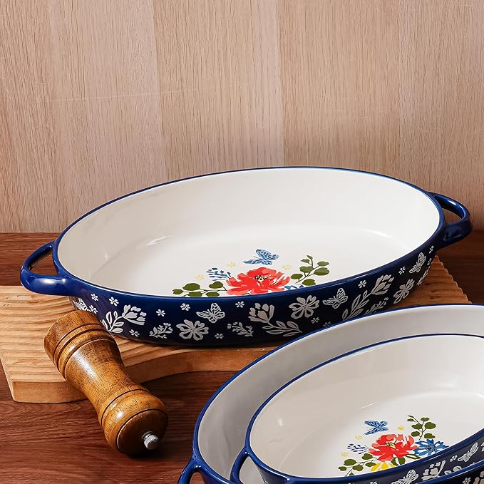 Baking Dish Casserole Dish Ceramic Au Gratin Baking Dish Lasagna Pan Oval