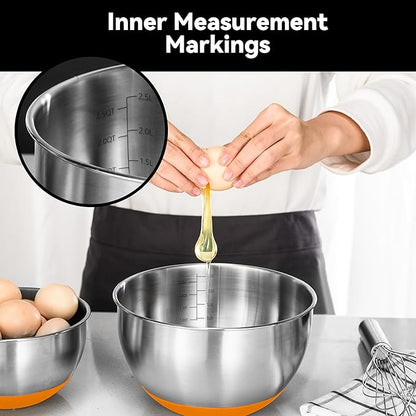 KITEISCAT Stainless Steel Mixing Bowls