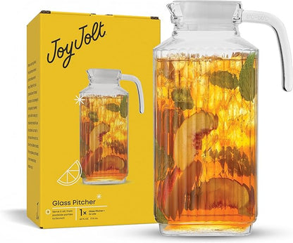 JoyJolt 60oz Glass Pitcher