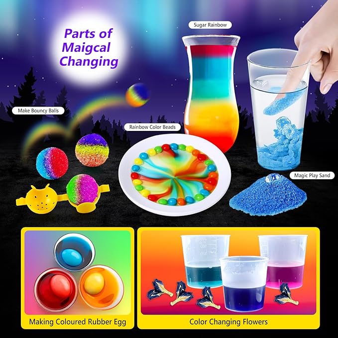 UNGLINGA Science Kit for Kids with 212 Easy Experiments, Earth Volcano, Chemistry Set, Magic S.T.E.M Projects Gifts Idea for Boys and Girls