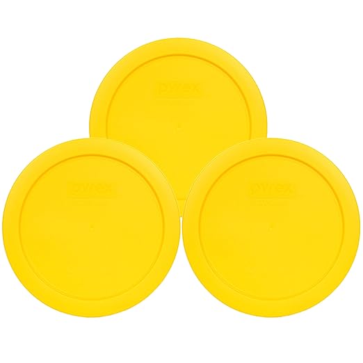 Pyrex 7201-PC 4 Cup Meyer Lemon Yellow Food Storage Replacement Lids