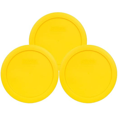 Pyrex 7201-PC 4 Cup Meyer Lemon Yellow Food Storage Replacement Lids
