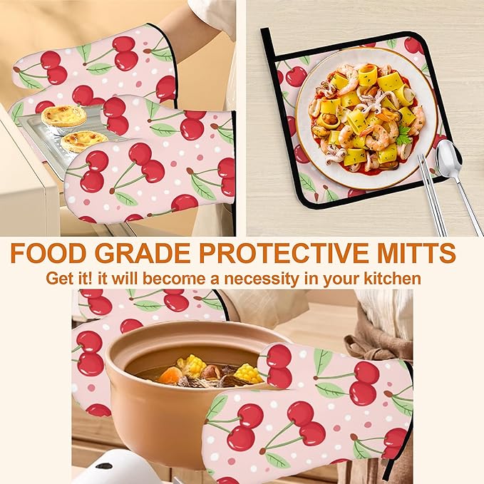 Oven Mitts and Hot Pads Set