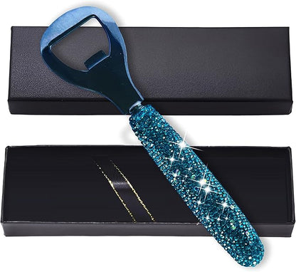 Handcrafted Blue Crystal Bling Beer Opener – Sparkle Diamond Bottle Openers