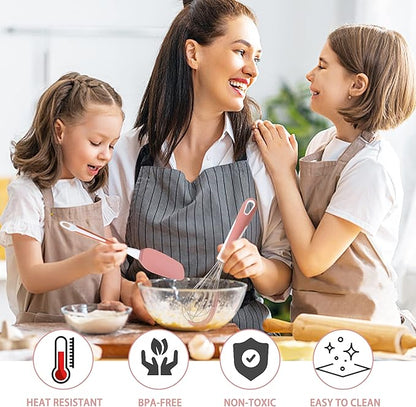 Silicone Spatula Set, Soft & Strong, Nonstick Cookware, Dishwasher Safe