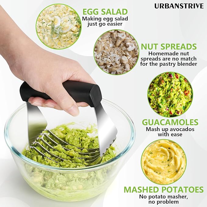 Urbanstrive Large Pastry Cutter Tool, Top Professional Pastry Blender Stainless