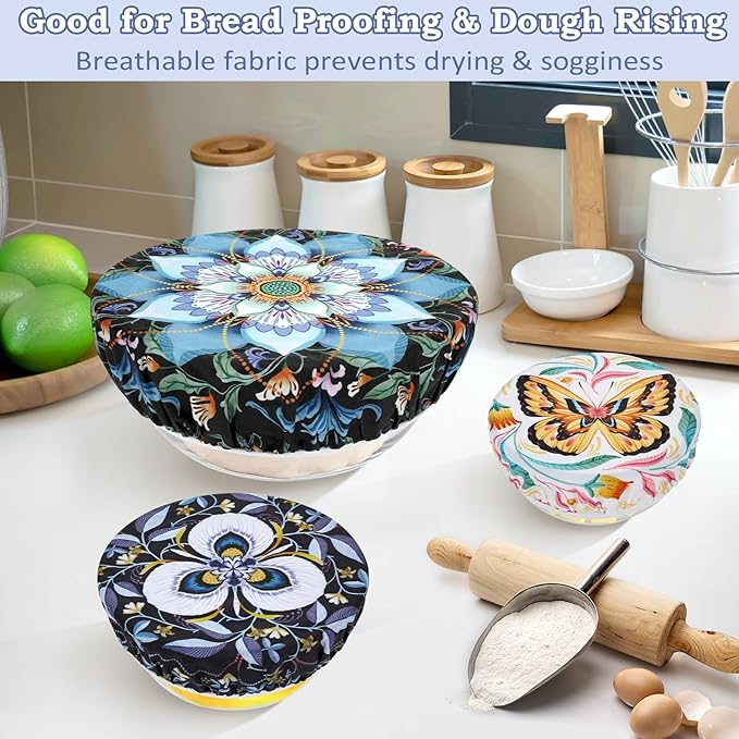 5-Size Reusable Beeswax Bowl Covers