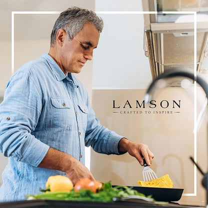 Lamson 3" x 6" Chef's Slotted Turner with Noir Ultra Durable Handle - Left Hand