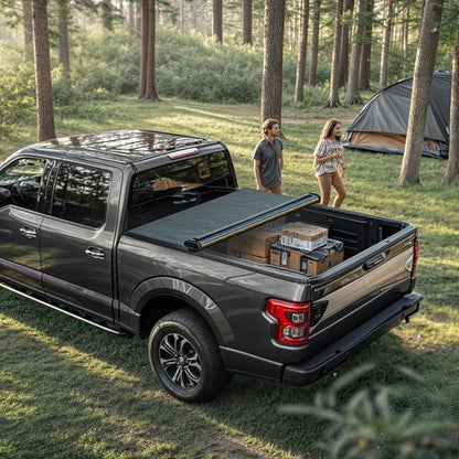 YITAMOTOR Soft Roll Up Truck Bed Tonneau Cover Fit for 2017-2026 Ford F-250 F-350 F-450 F250 F350 F450 Super Duty 8 ft Bed