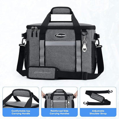 Maelstrom Collapsible Soft Cooler Bag, 24/30/60/75 Cans Beach Cooler, Ice Chest, Leakproof & Portable for Beach, Camping, Road Trips & Grocery Shopping