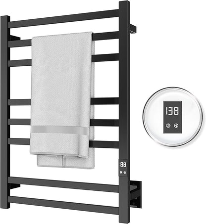8-Bar Electric Heated Towel Warmer, Fast Heating