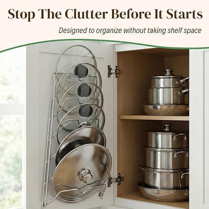 Evelots 6-Tier Pot Lid Organizer