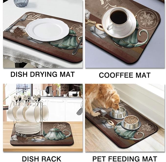 Coffee Mat 24inx18in, Coffee Bar Mat