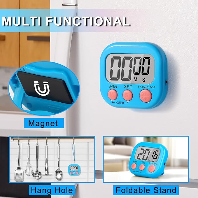 ZILLEEN Classroom Timer for Kids Teachers 6 Pack Digital Timers