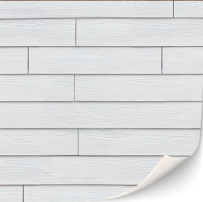 3 Sheets Self-Adhesive Wall Cladding for Dollhouse 1:12 Scale (Wood Siding (White))