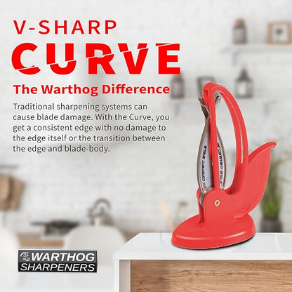 Warthog V-Sharp CURVE Professional Knife Sharpener System, 25 Degree Angle