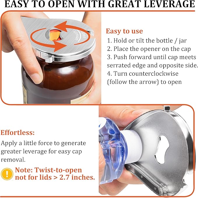 Uinxan Bottle Opener for Weak Hands & Seniors