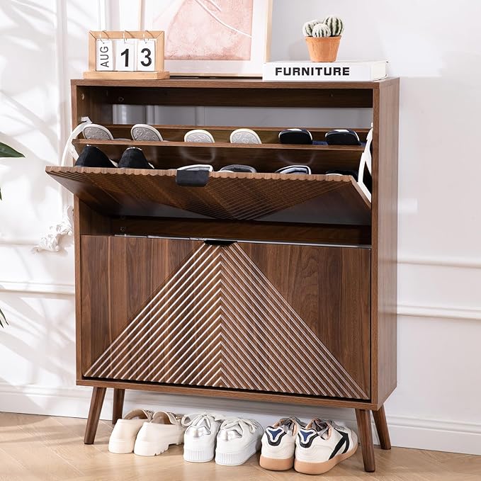 Shoe Cabinet Storage, Farmhouse Freestanding Organizer