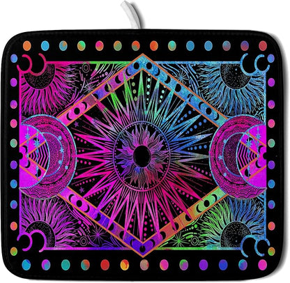Purple Absorbent Dish Drying Mat Sun and Moon Microfiber Drying Pad