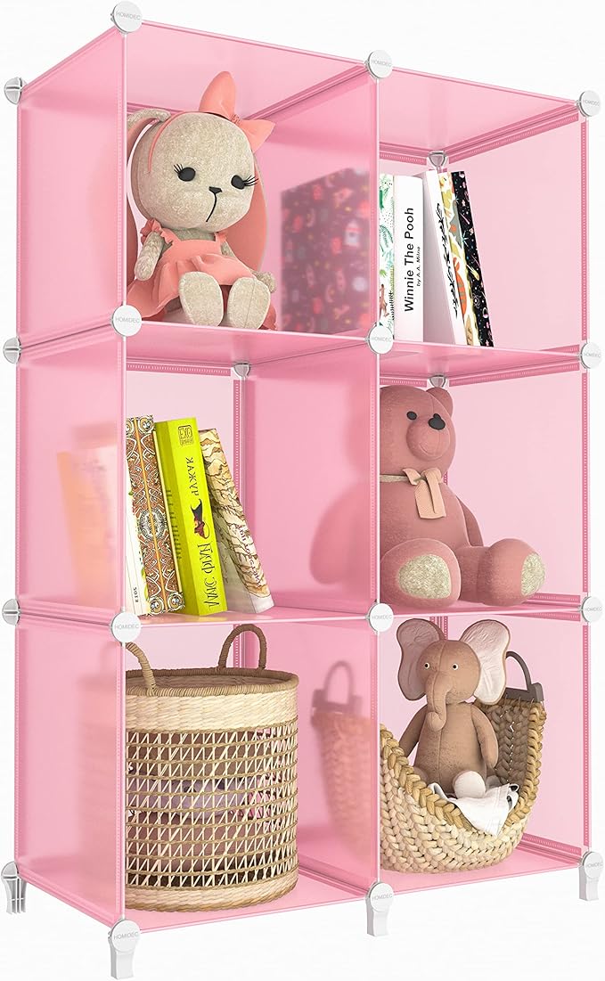 HOMIDEC 6-Cube Storage Shelf, Storage Bookcase Bookshelf