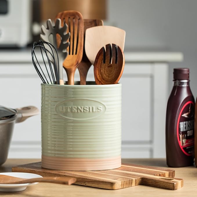YHOSSEUN Kitchen Utensil Holder, Ceramic Utensil Holder