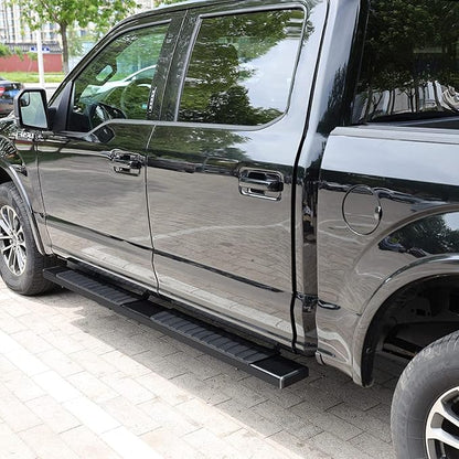COMNOVA Pair Running Board Nerf Bar Compatible with 99-16 Ford F250 Superduty Crew Cab(4 Full Size Doors) Side Steps,Width 6 Inches H Style Truck Step Nerf Bars Side Step Black (Black)