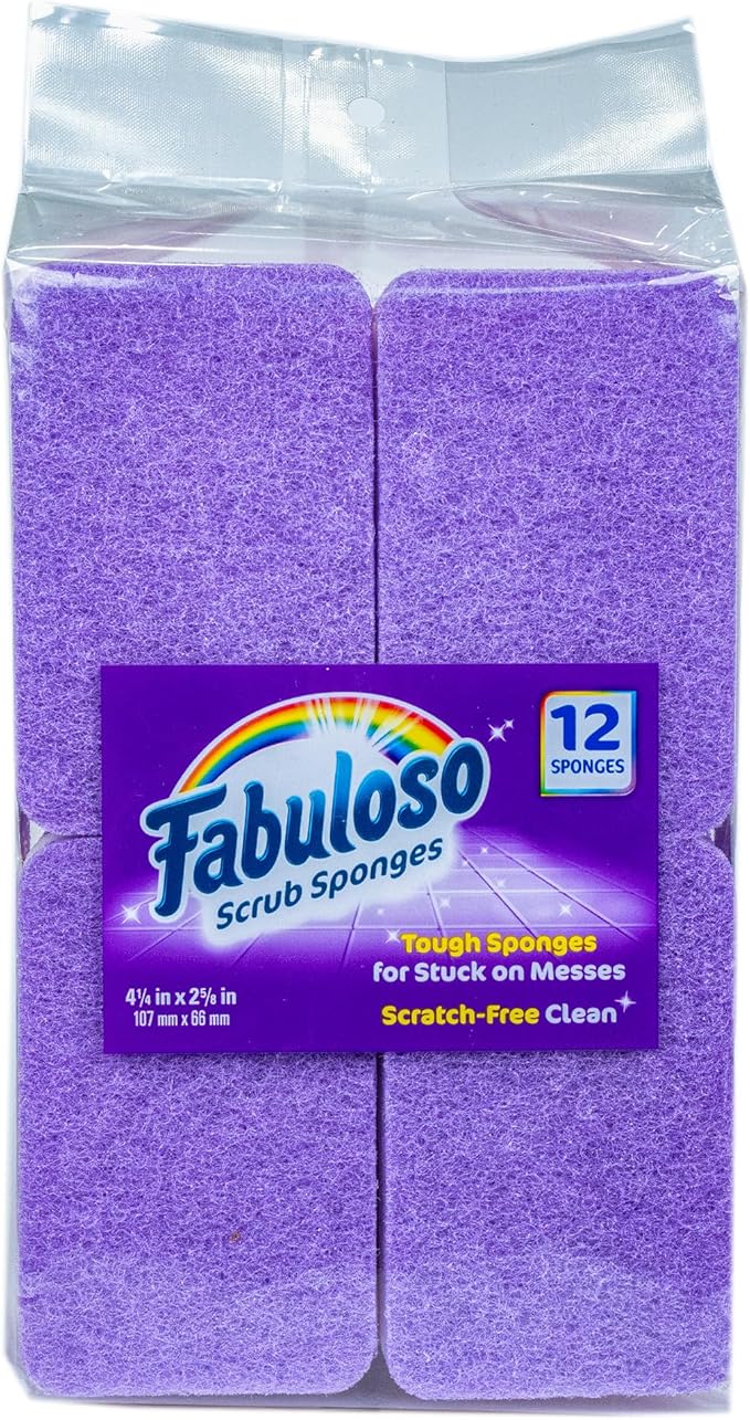Fabuloso Scratch-Free Kitchen Dish Sponges, Counters and Sinks, Tough on Messes