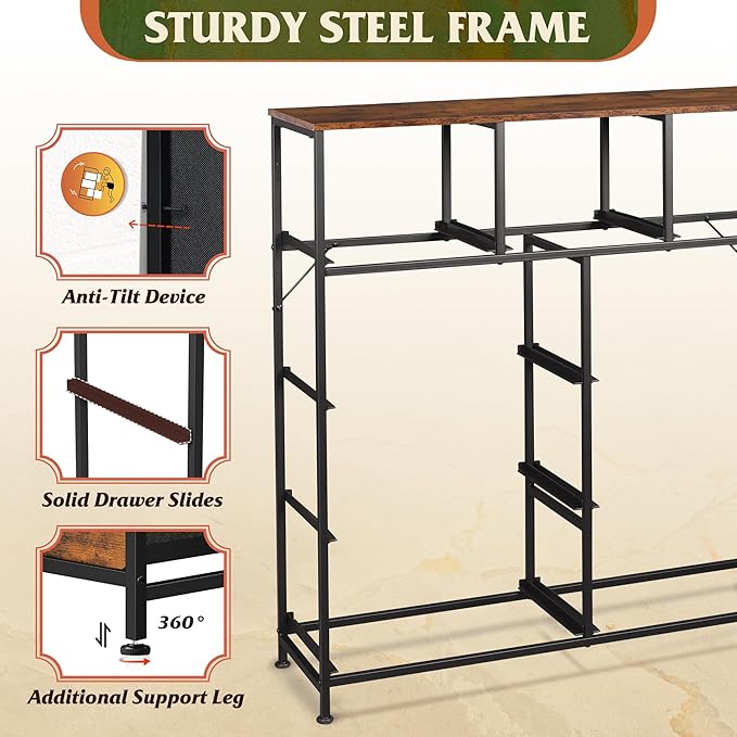 WLIVE 9-Drawer Dresser, Fabric Storage Tower