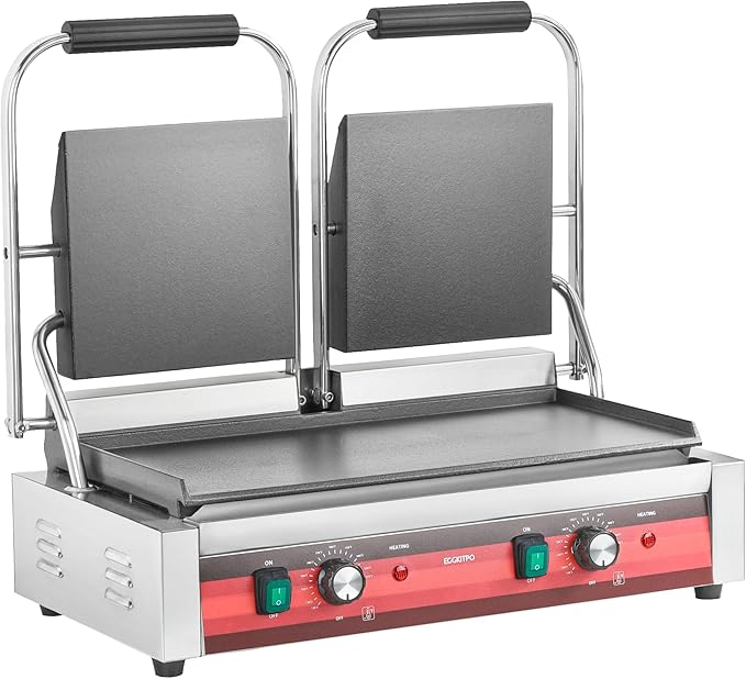 EGGKITPO Commercial Dual Panini Press