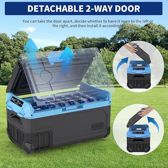 30L Car Refrigerator Freezer, 32QT Single Zone Portable Fridge